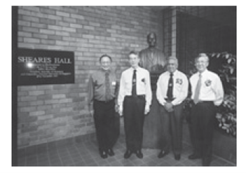 Bronze bust of BH Sheares at Sheares Hall sculpted by Mr Chern Lian Shan,
12 August 1993, commissioned by the Master Associate Professor Lawrence
Chia & the Shearites.
 